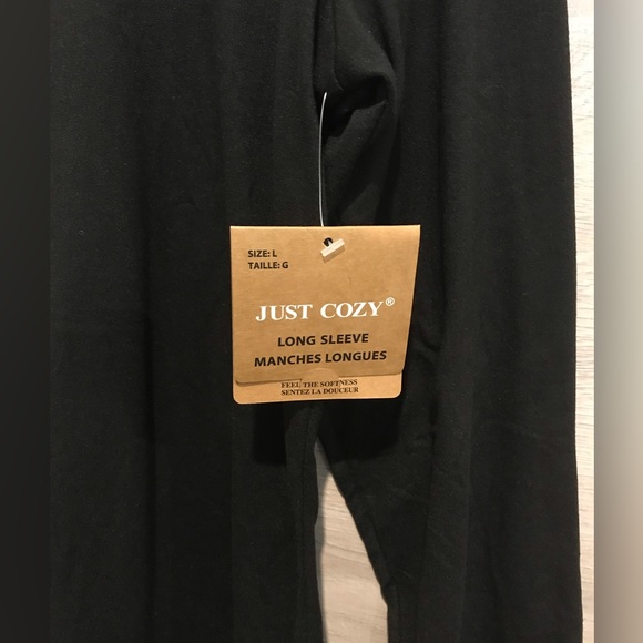 NWT Just Cozy Tunic Top Black 4 Way Stretch - Picture 3 of 8